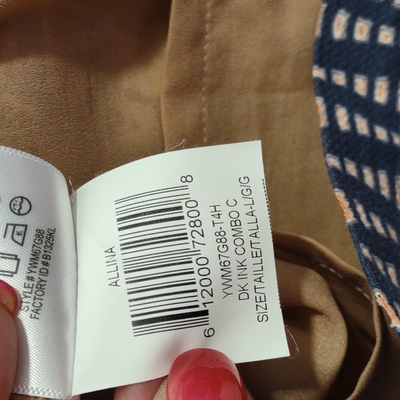 NWOT BCBGMaxAzriaAllina Printed Dress Dark Ink Combo - Picture 13 of 13